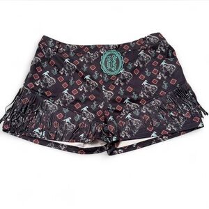 Sterling Kreek Bronc Desert Shorts Women’s 3X Fringe Aztec Cowgirl Rodeo Western